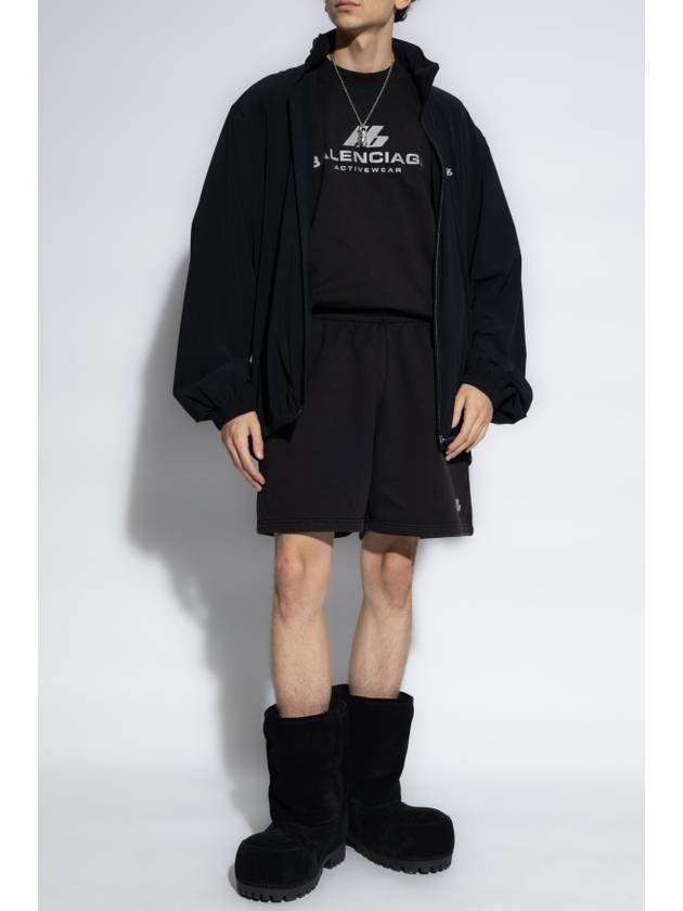 Luxury Balenciaga Trending 2026 Activewear Medium Fit Short Sleeve T-Shirt Black