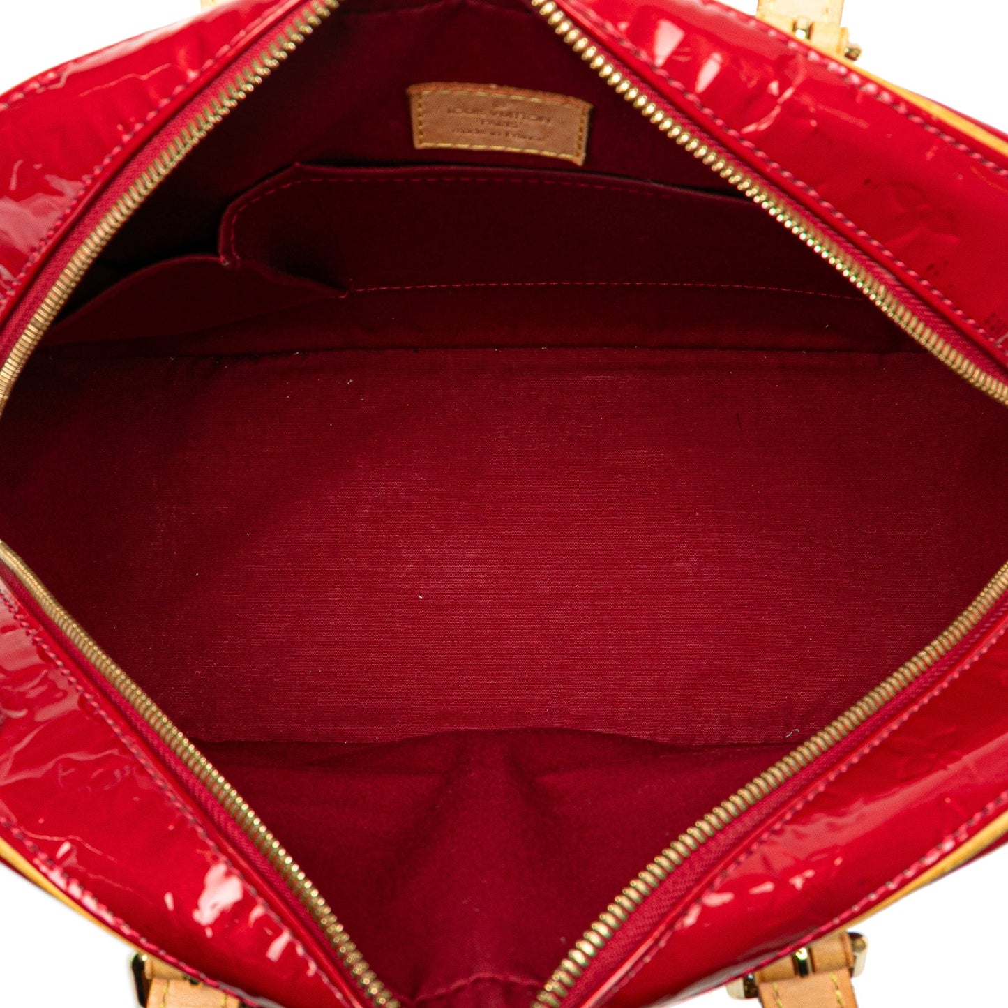 Red Louis Vuitton Monogram Vernis Summit Drive Handbag