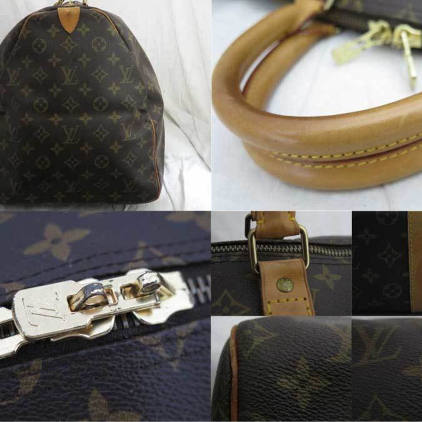 Louis Vuitton Brown Canvas Keepall 55 travel bag