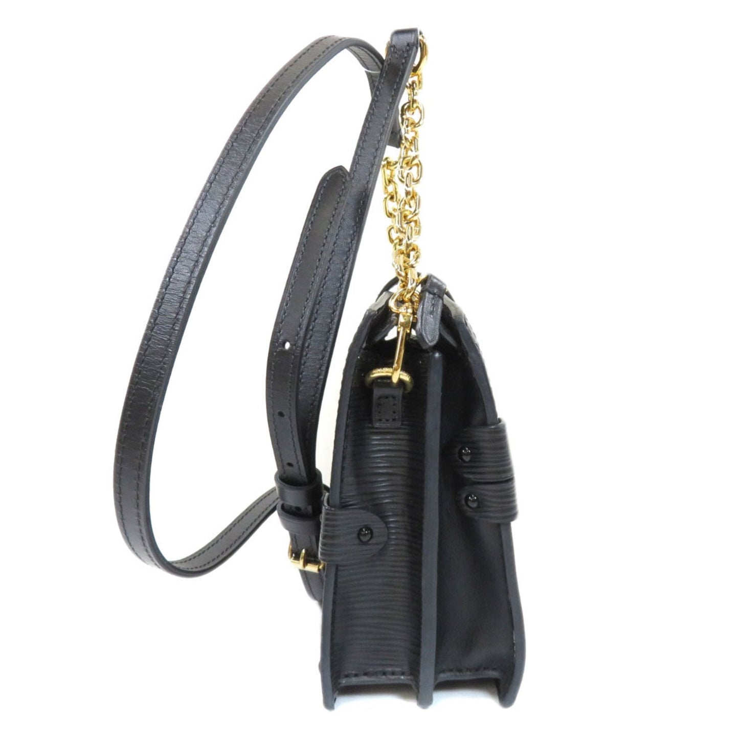 Louis Vuitton Black Leather Trunk shoulder bag