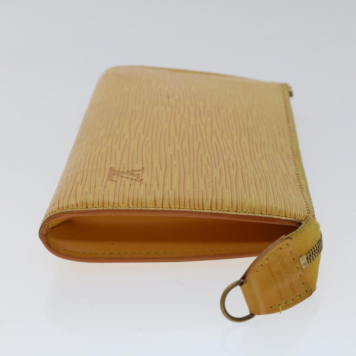 LOUIS VUITTON Epi Pochette Accessoires Accessory Pouch Yellow M52989 Auth 47942