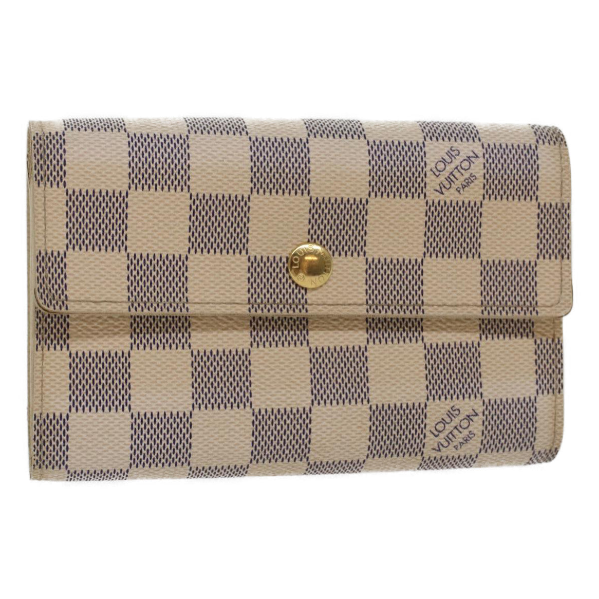 LOUIS VUITTON Damier Azur Portefeuille Alexandra Wallet N63068 LV 48625