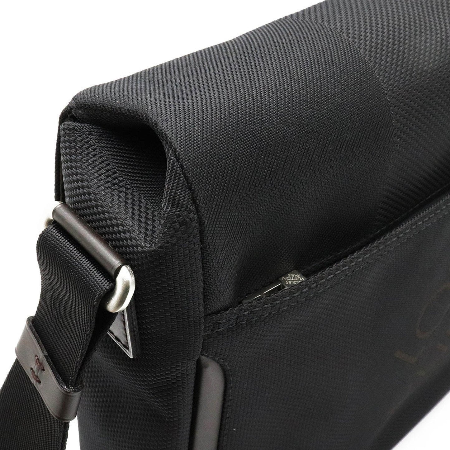 Louis Vuitton Black Canvas Messenger shoulder bag