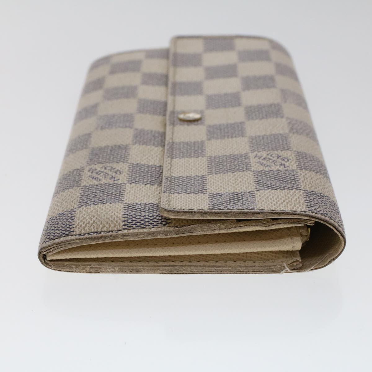 LOUIS VUITTON Damier Azur Portefeuille Sarah Long Wallet N63208 LV 48895