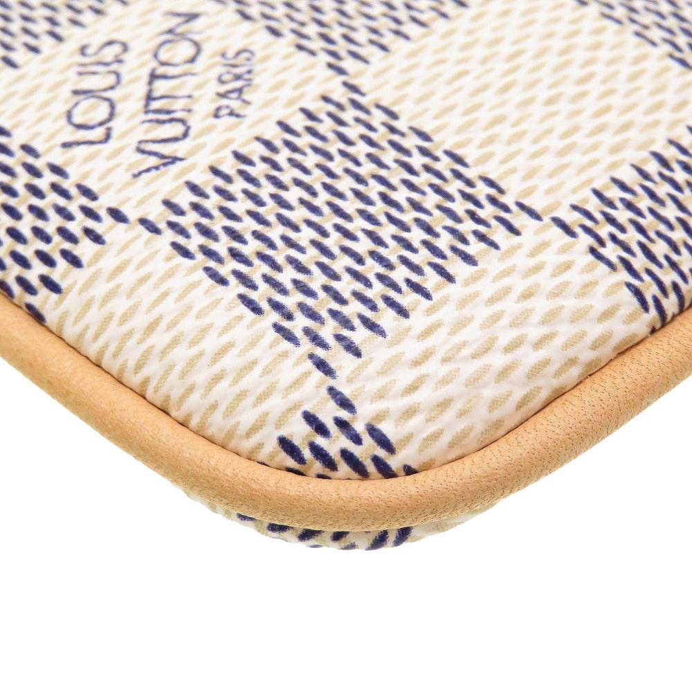 LOUIS VUITTON Pouch N60027 Damier Azur Canvas white Accessory pouch Damier Azur Pochette Mira MM Women