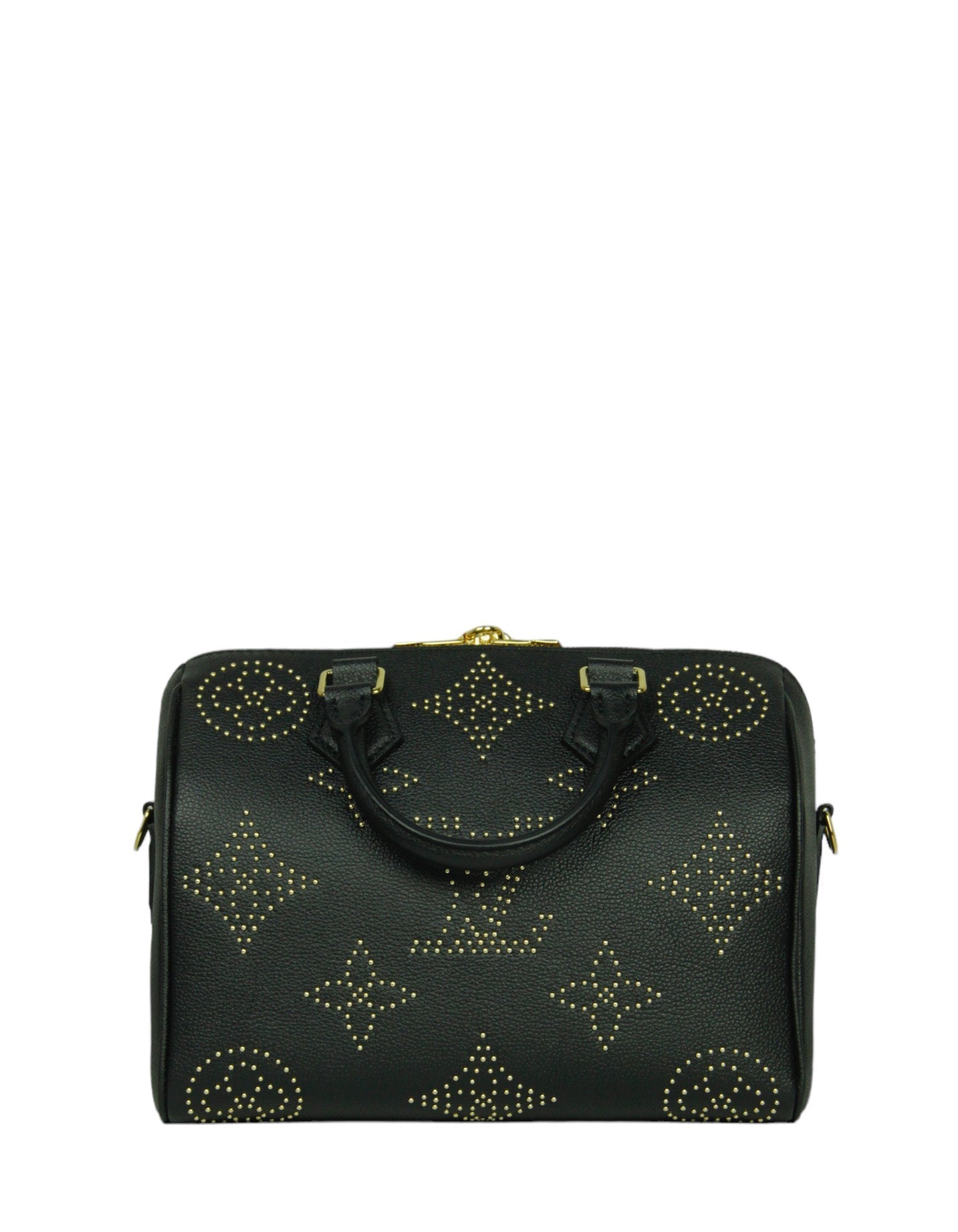 Louis Vuitton Black Studded Monogram Giant Speedy Bandouliere 25