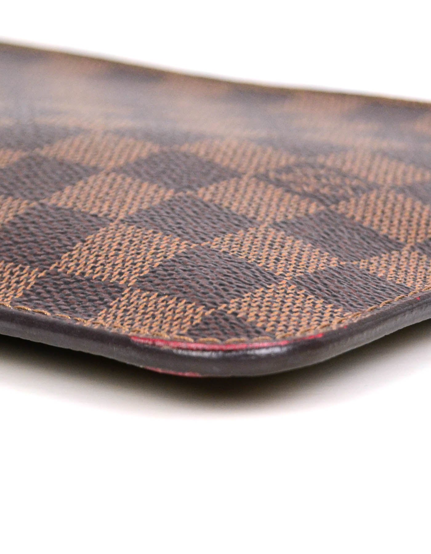 Louis Vuitton Damier Ebene Neverfull Pochette Wristlet Bag