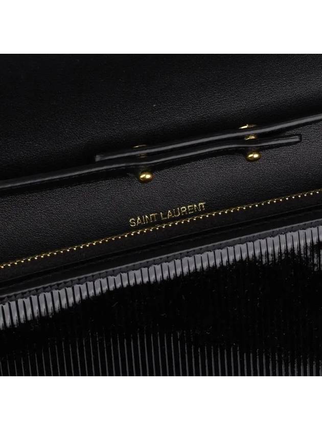 Luxury Saint Laurent Trending 2025 Cassandre Chain Long Wallet Black