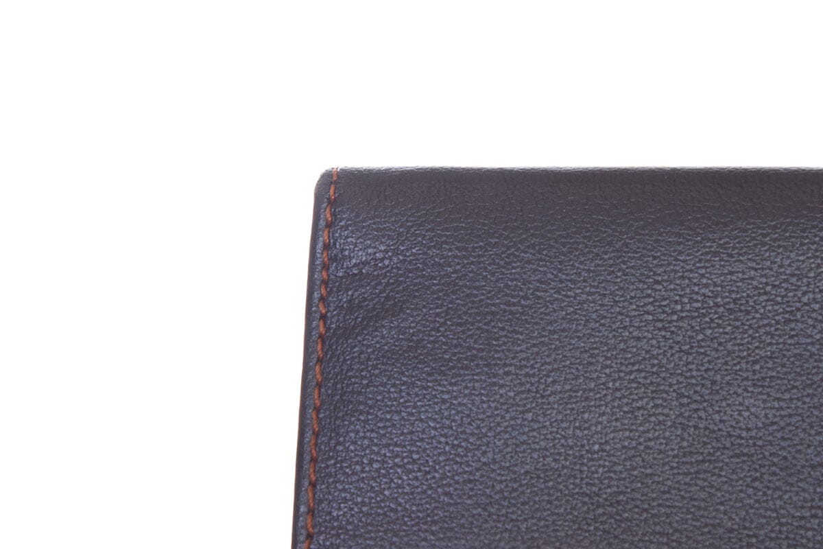 Saint Laurent Black and Brown Stitch Leather Wallet