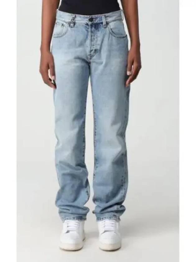 Luxury Saint Laurent Trending 2025 Women's Cassandre Jeans Hawaiian Blue