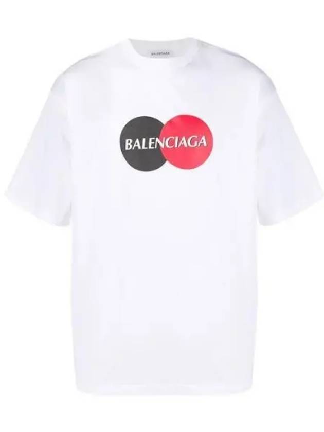 Luxury Balenciaga Trending 2026 Logo Print Oversized Short Sleeve T-Shirt White