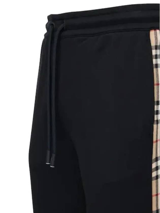 Luxury Burberry Men's Vintage Check Panel JoGGer Track Pants Black