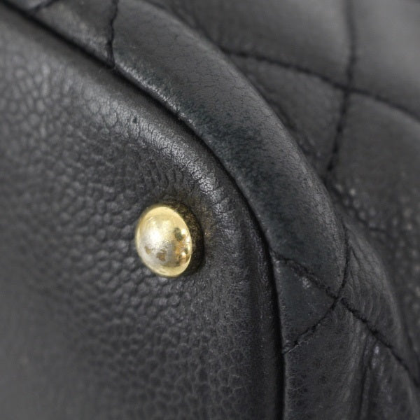 Chanel Chain Tote Bag Matelasse Caviar Skin Black