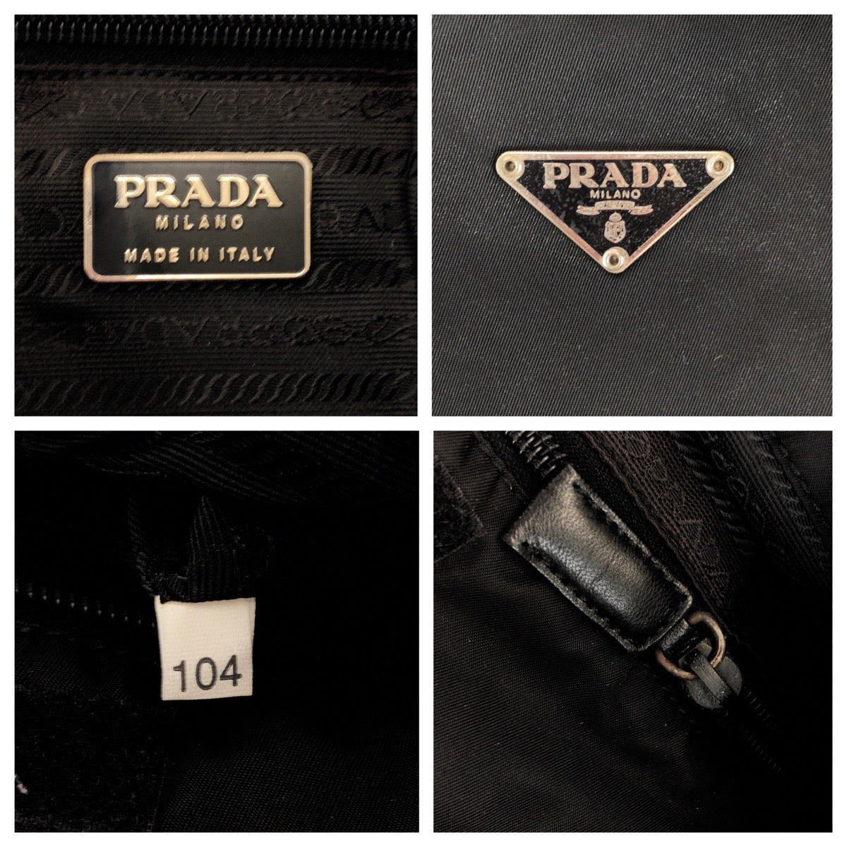 PRADA Shoulder Bag Nylon Black SilverMetal Shoulder Bag Sacoche Test Triangle With logo Women
