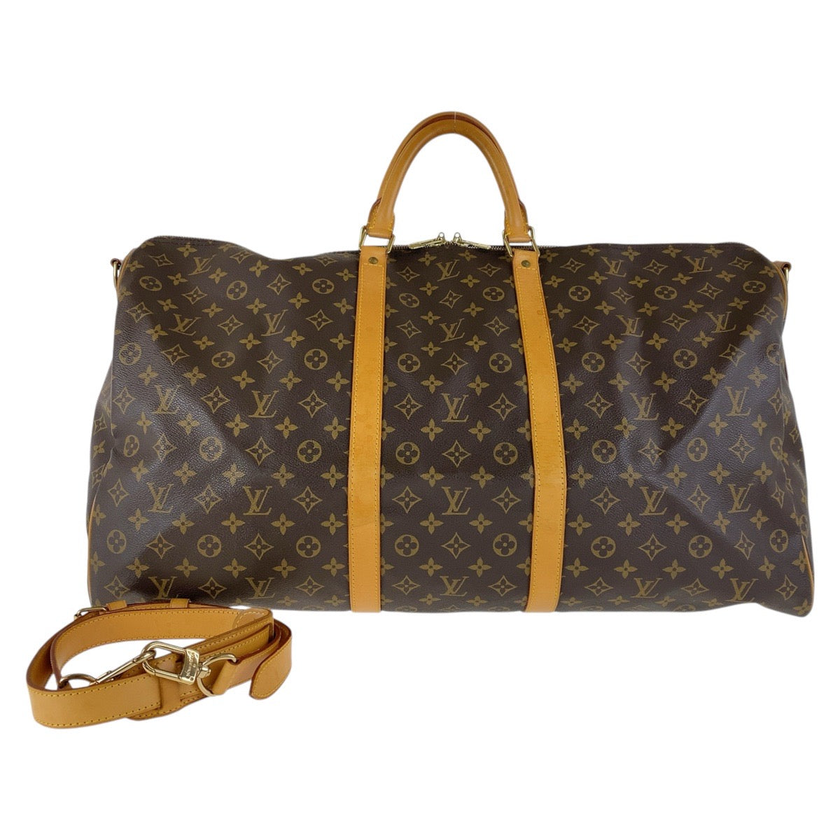 LOUIS VUITTON Boston Duffel bag M41412 PVC, Leather Brown Boston Duffel bag unisex Monogram Keepall bandouliere 60 Women Used