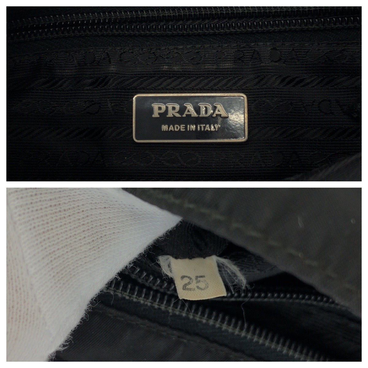 PRADA Shoulder Bag Nylon Black SilverMetal Shoulder Bag Sacoche Test Triangle With logo Women