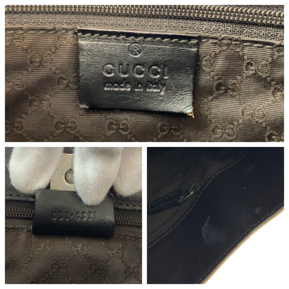 GUCCI Shoulder Bag 001 4321 canvas Brown Red Green SilverMetal Hobo Shoulder Bag Sherry line Women