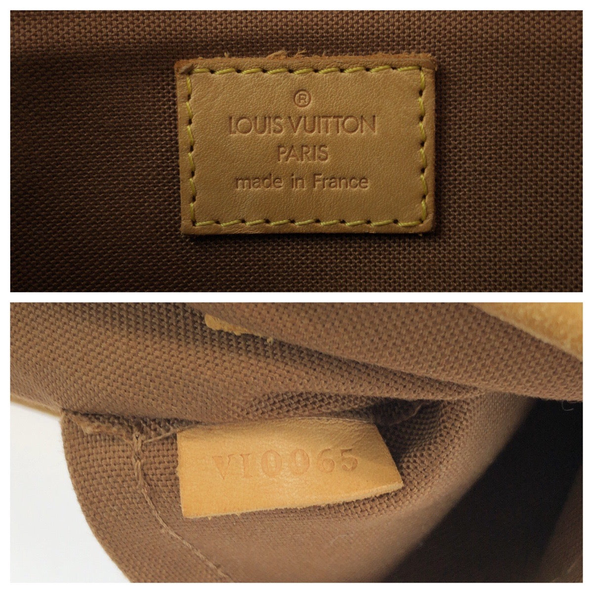 LOUIS VUITTON Handbag M51156 PVC Brown Gold Metal Handbag Tote Bag Monogram Batignolles Women