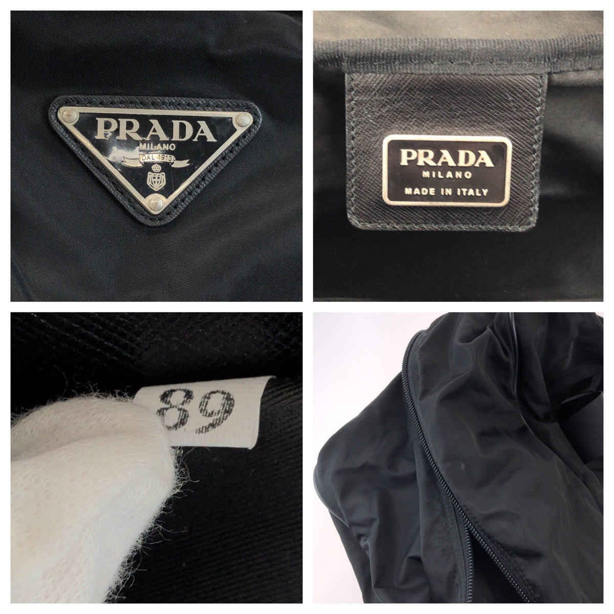 PRADA Boston Duffel bag Nylon Black SilverMetal Boston Duffel bag Handbag Test Triangle With logo mens