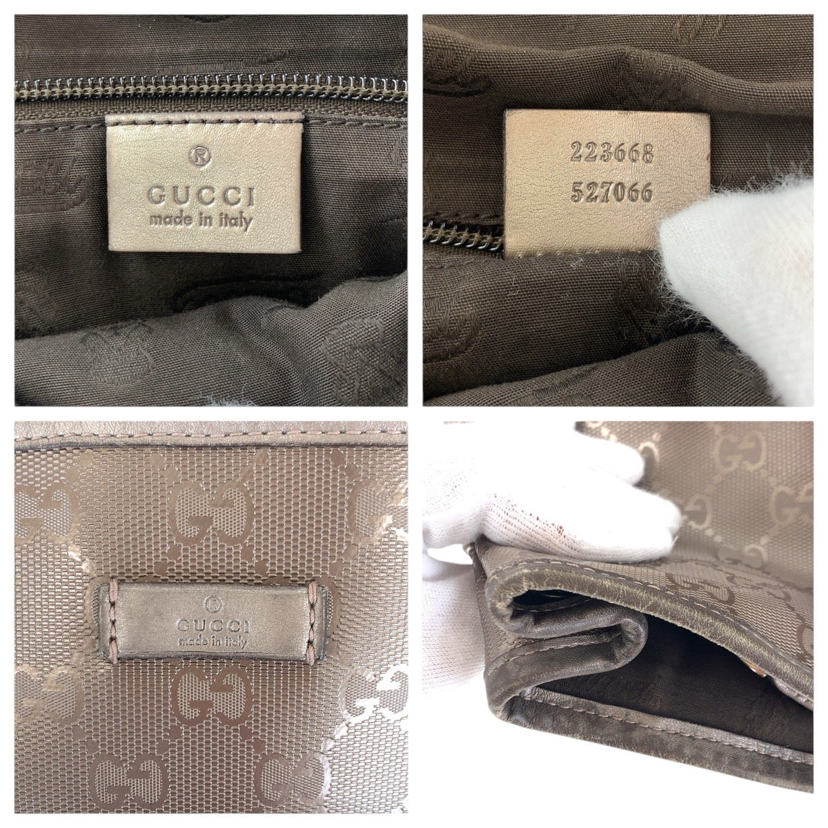 GUCCI Tote Bag 223668 GG canvas, leather Brown Silver Metal Tote Bag Shoulder Bag GG implementation GG implementation Women(Unisex)
