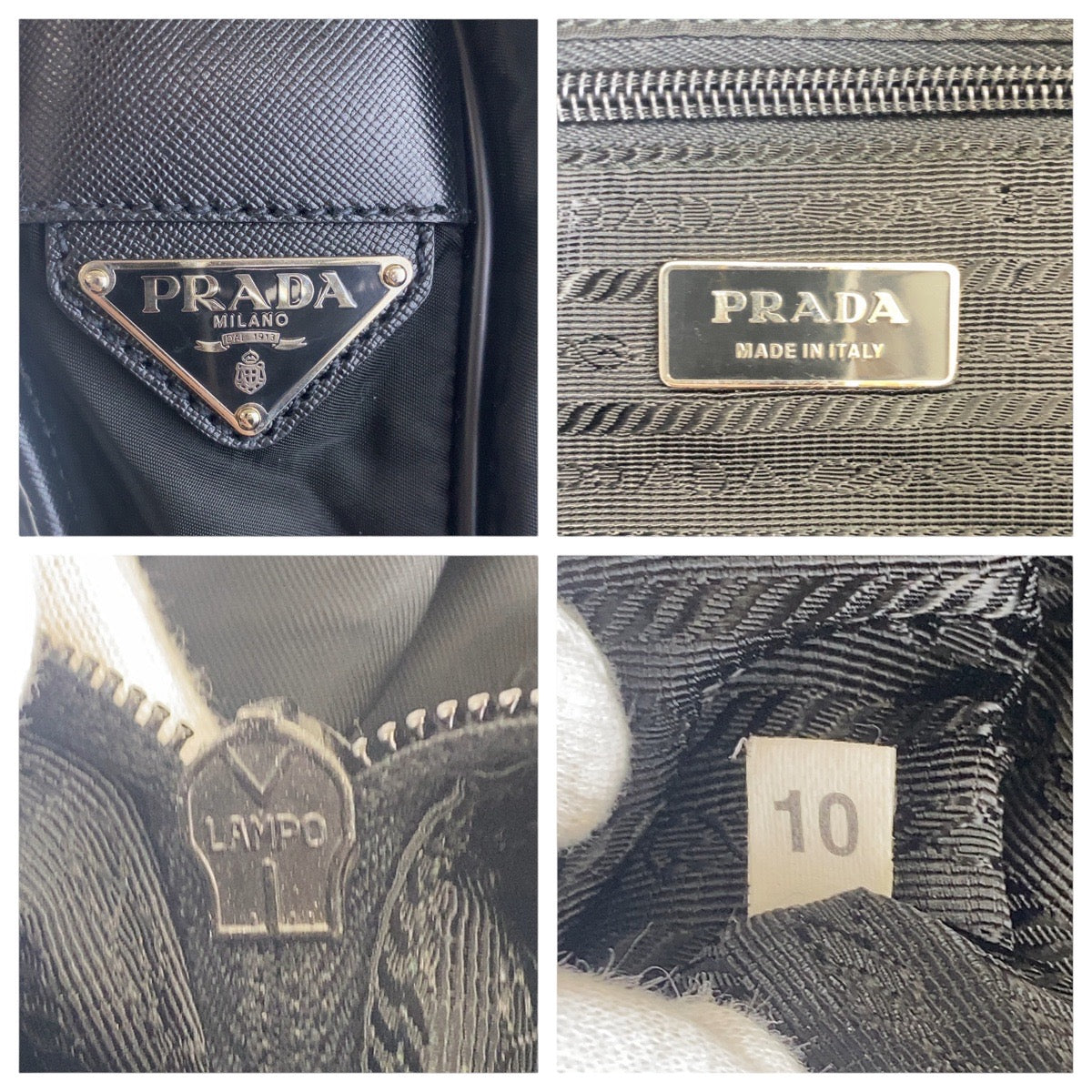 PRADA Shoulder Bag Nylon Black SilverMetal Crossbody Shoulder Bag Messenger Bag Unisex Test Triangle With logo mens