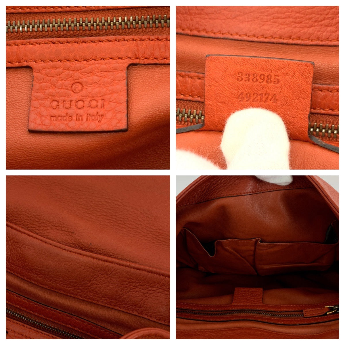 Gucci Leather Bamboo 2way Shoulder Bag 338985