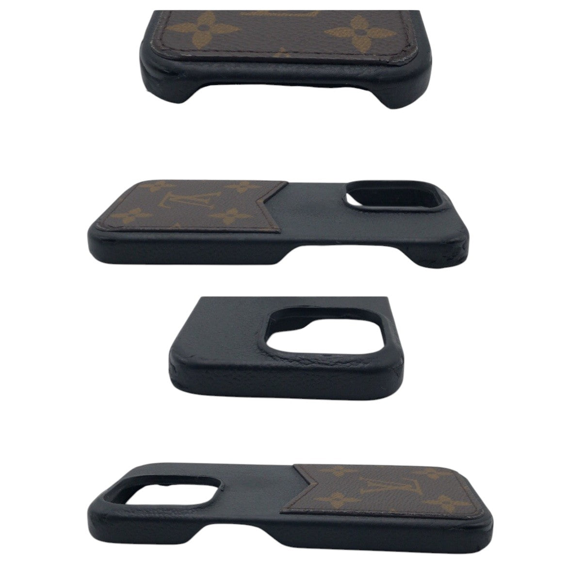 LOUIS VUITTON iPhone case leather Black brown Monogram