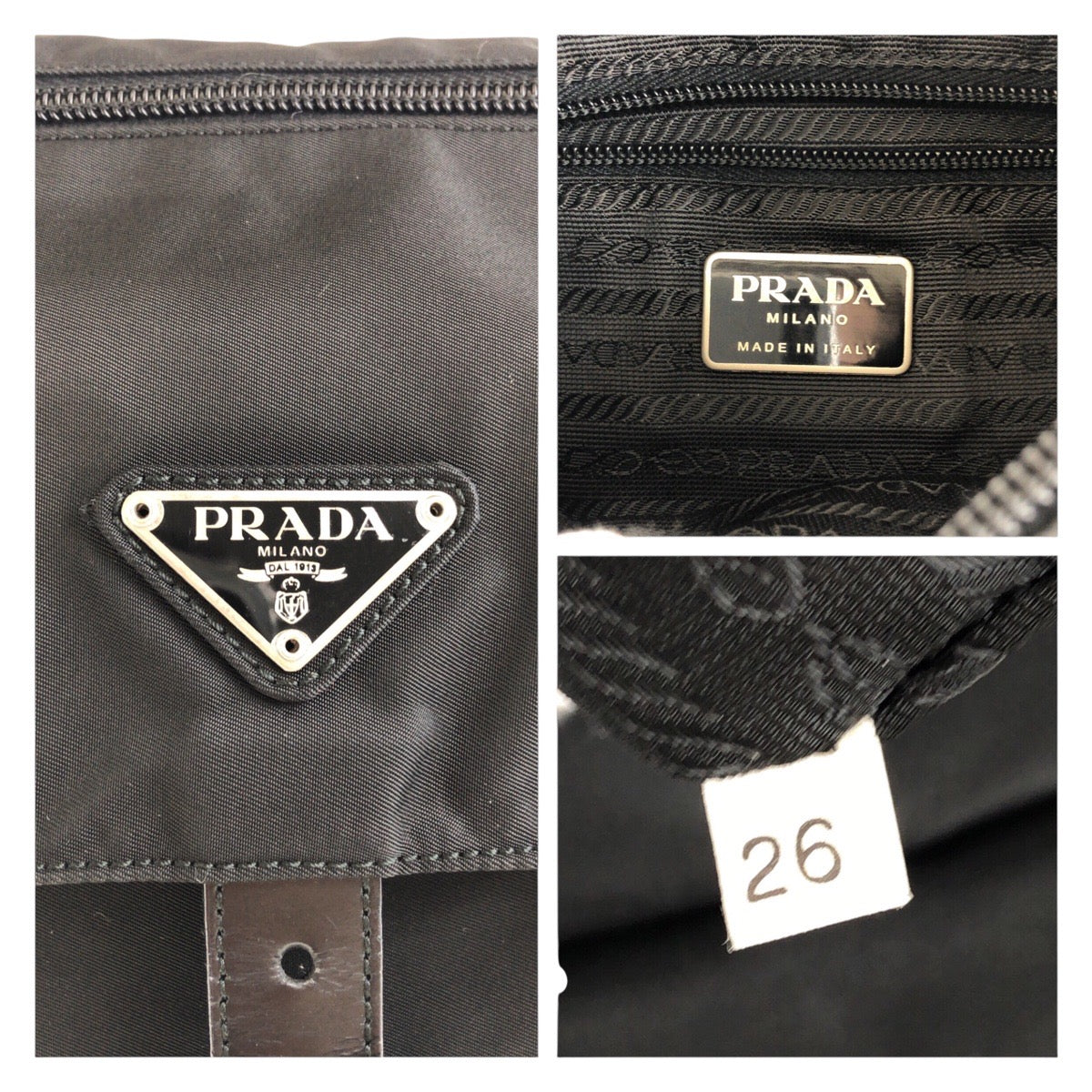 PRADA Shoulder Bag Nylon, Leather Black SilverMetal Shoulder Bag pochette Test Triangle With logo Women