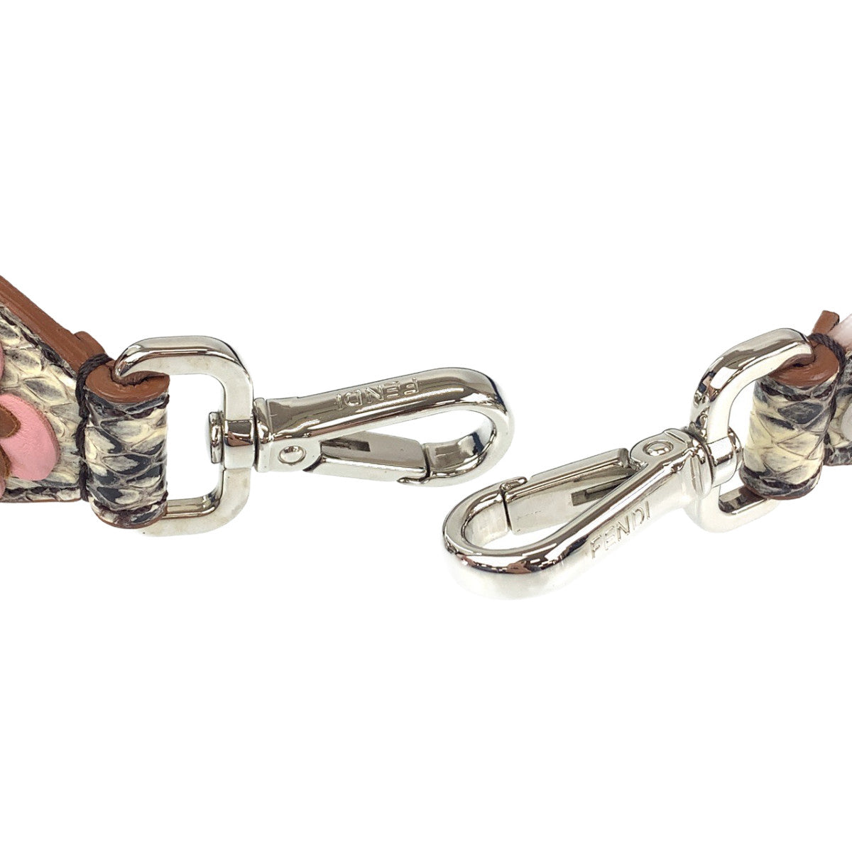 FENDI Shoulder strap Leather, Plastic multicolor Shoulder strap Strap you flour Women