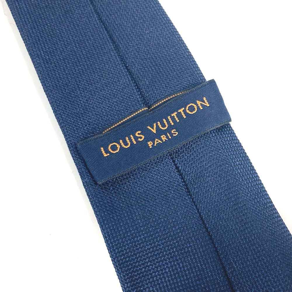 LOUIS VUITTON tie M77007 silk Navy Cravat Vivienne mens