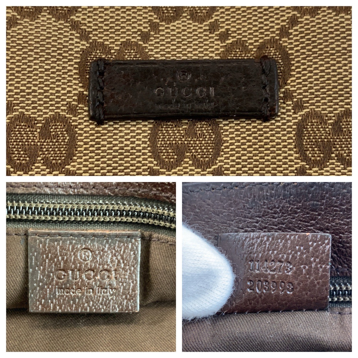 Gucci GG Canvas Leather Shoulder Bag