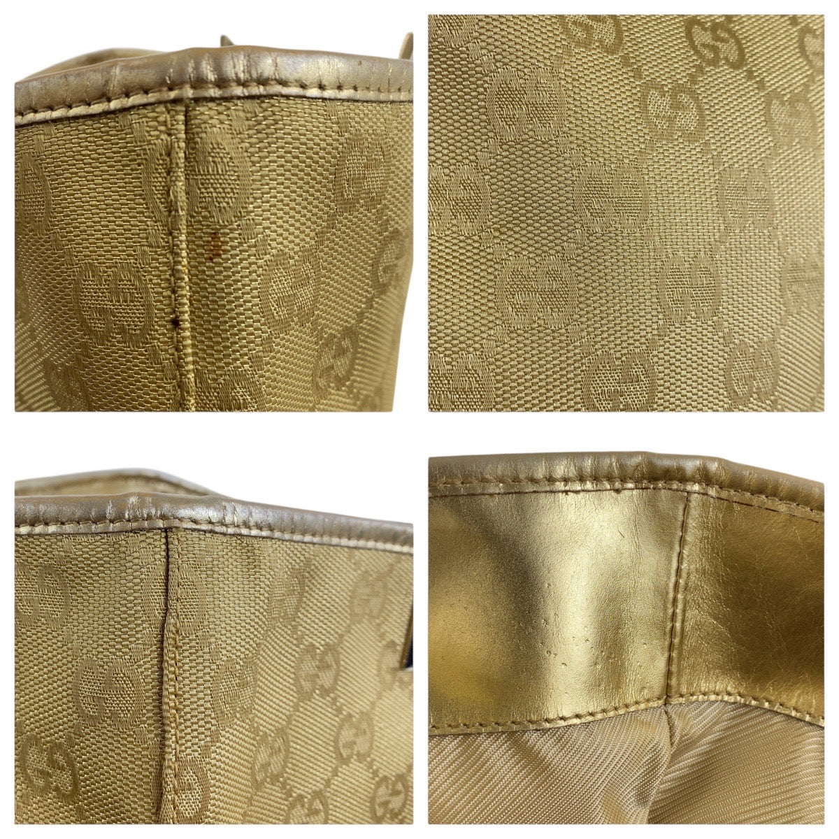 Gucci GG Canvas Leather Shoulder Bag