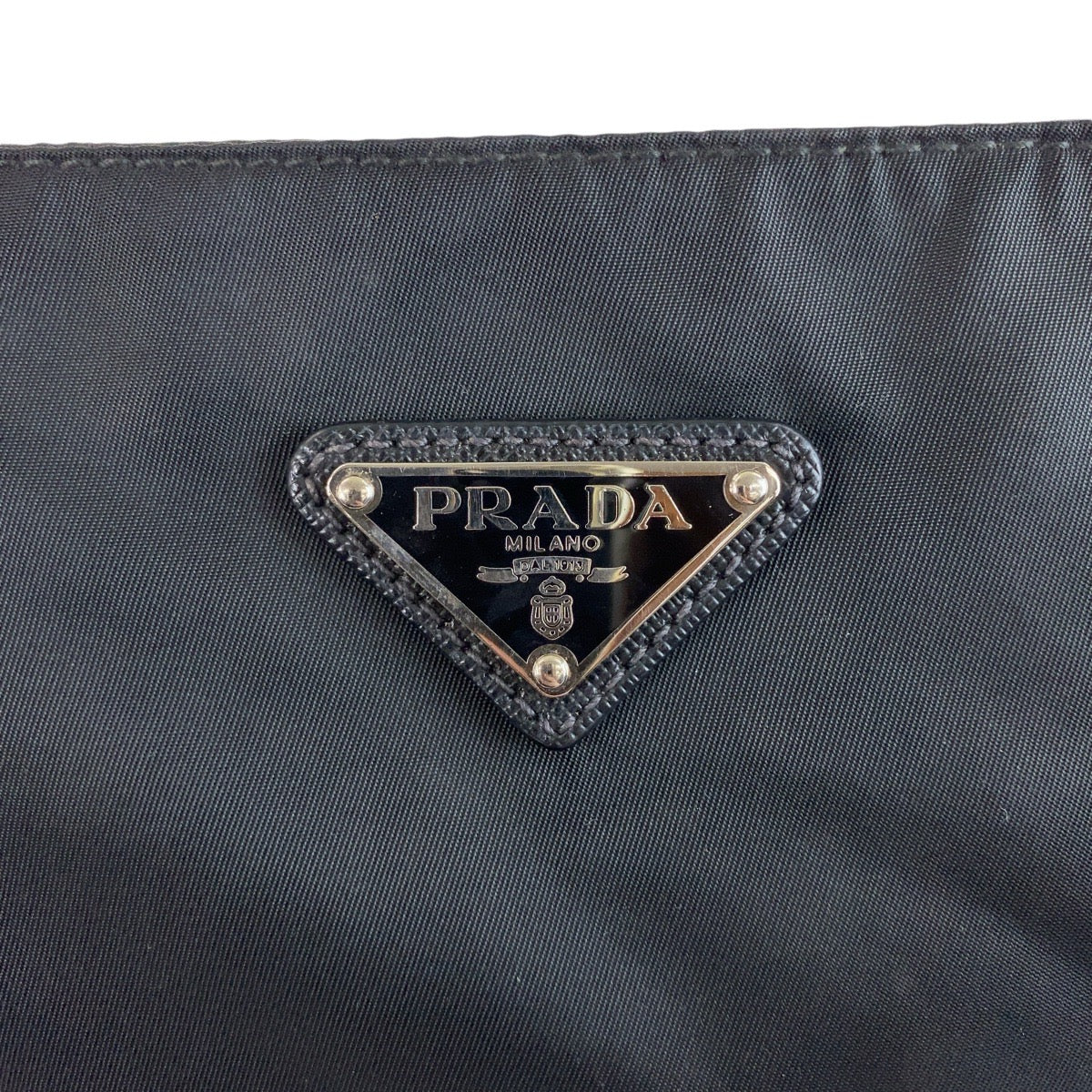 PRADA Shoulder Bag Nylon Black SilverMetal Shoulder Bag Messenger bag Test Triangle With logo Women