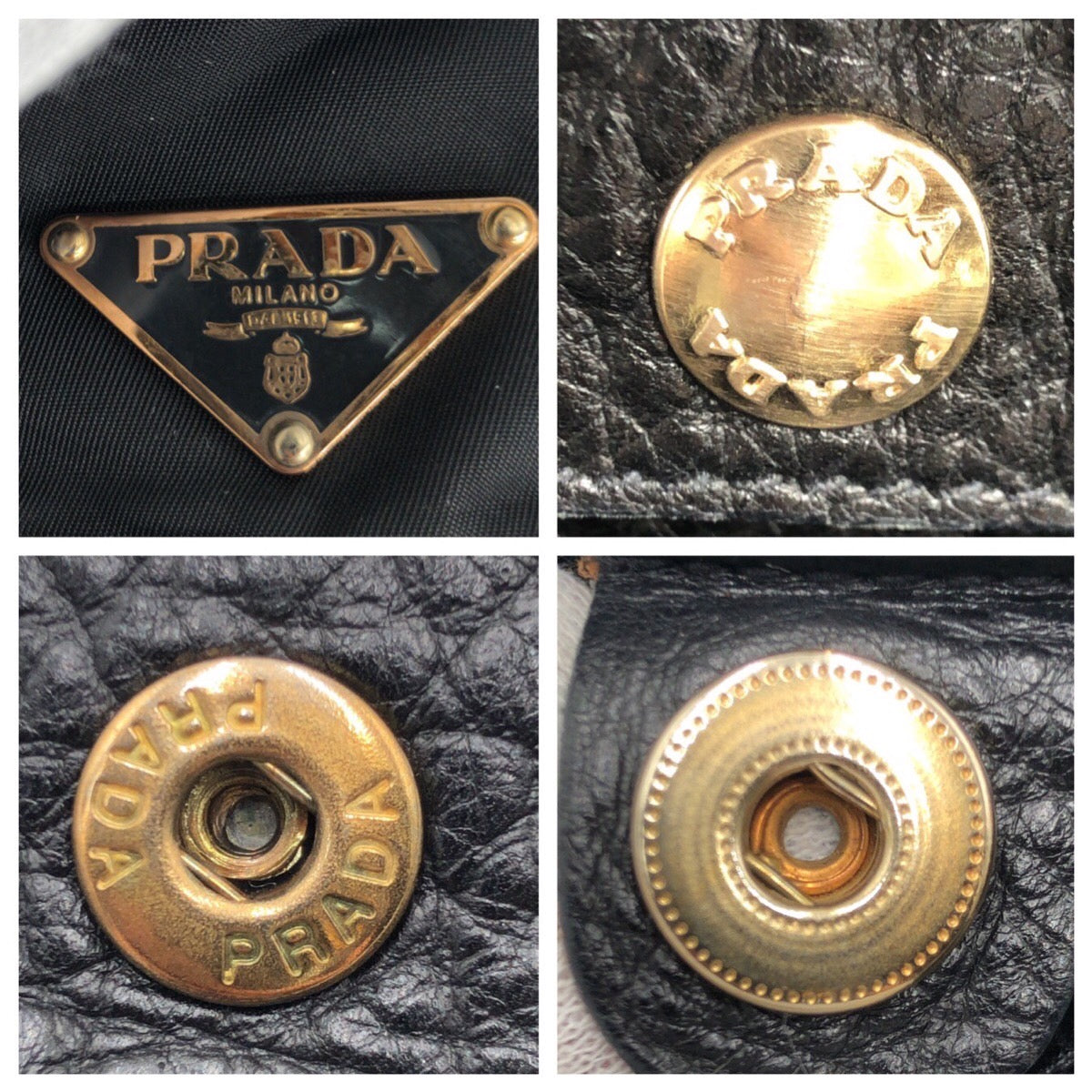Prada VITELLO DAINO TESSUTO Nylon Leather 2way Bag