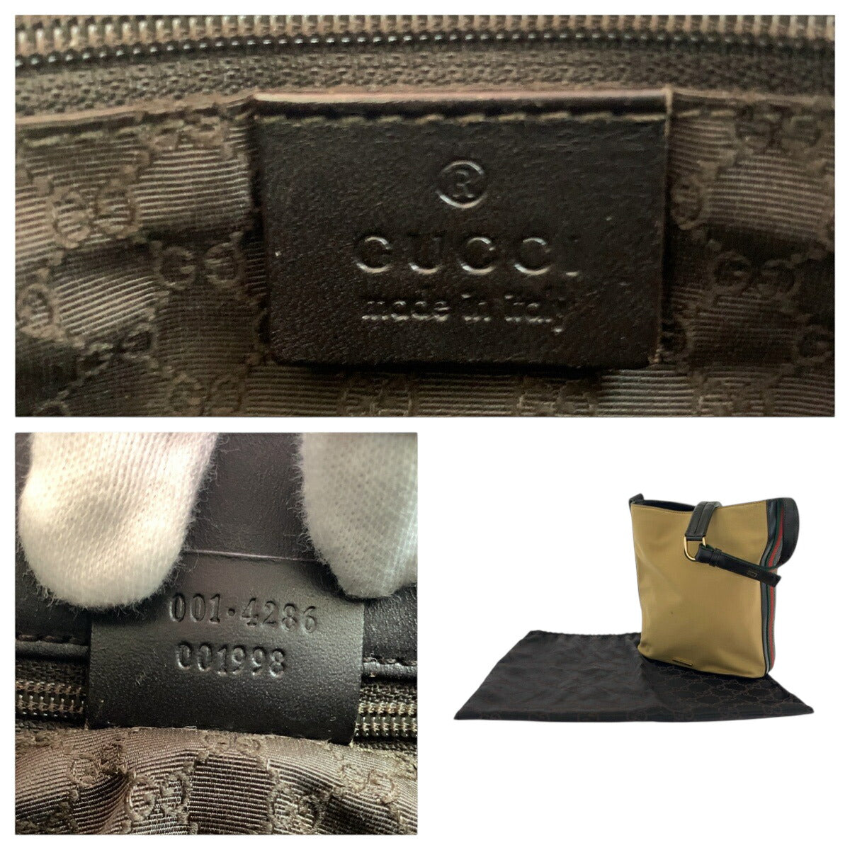 Gucci Sherry Line Canvas Shoulder Bag