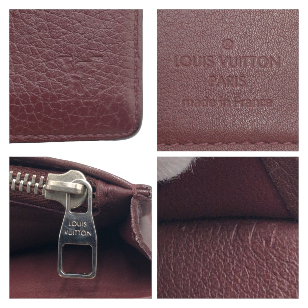 LOUIS VUITTON Long Wallet Purse M58202 leather Brown Long Wallet Purse Taurillon Clemence Portefeuille Braza mens