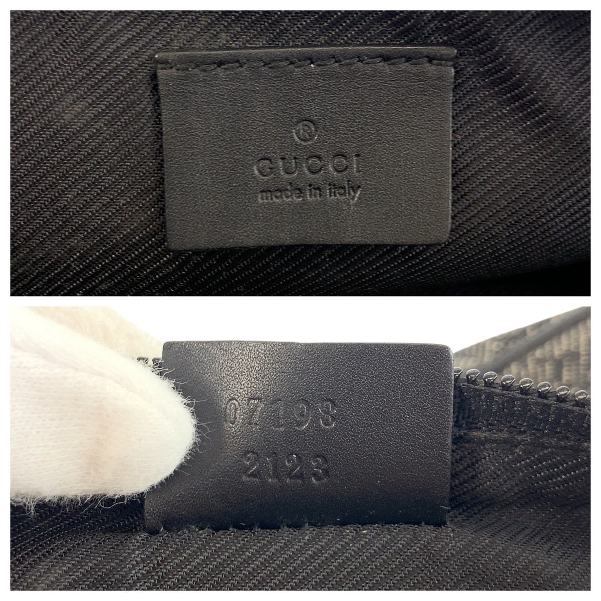 GUCCI Handbag 07198 GG canvas black