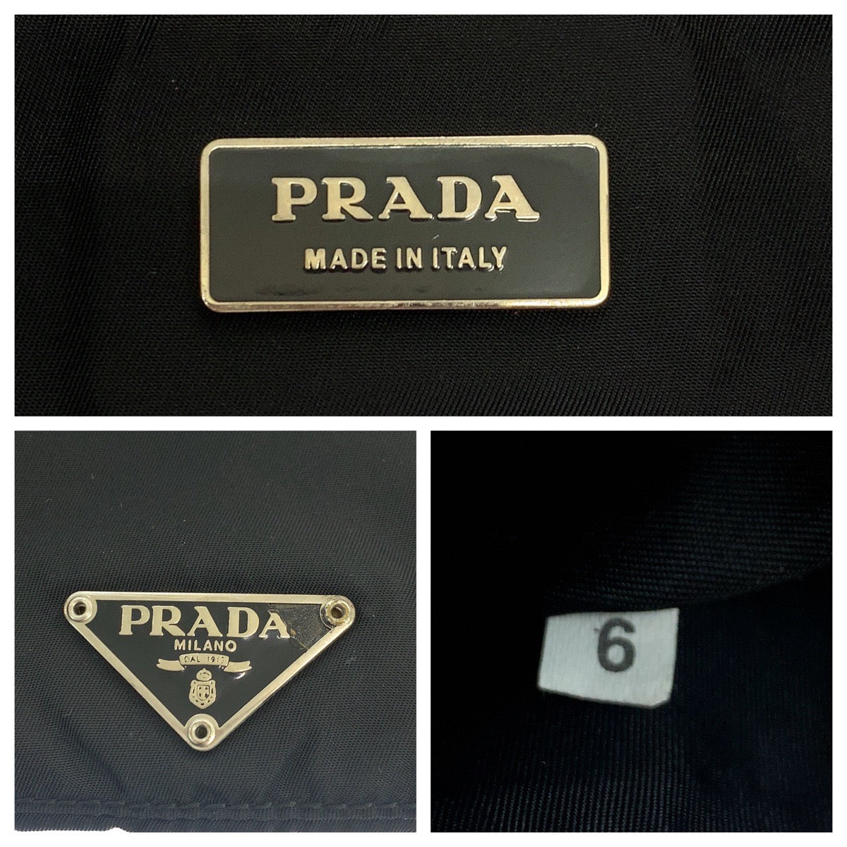 Prada Tessuto Triangle Logo Plate Nylon Shoulder Bag