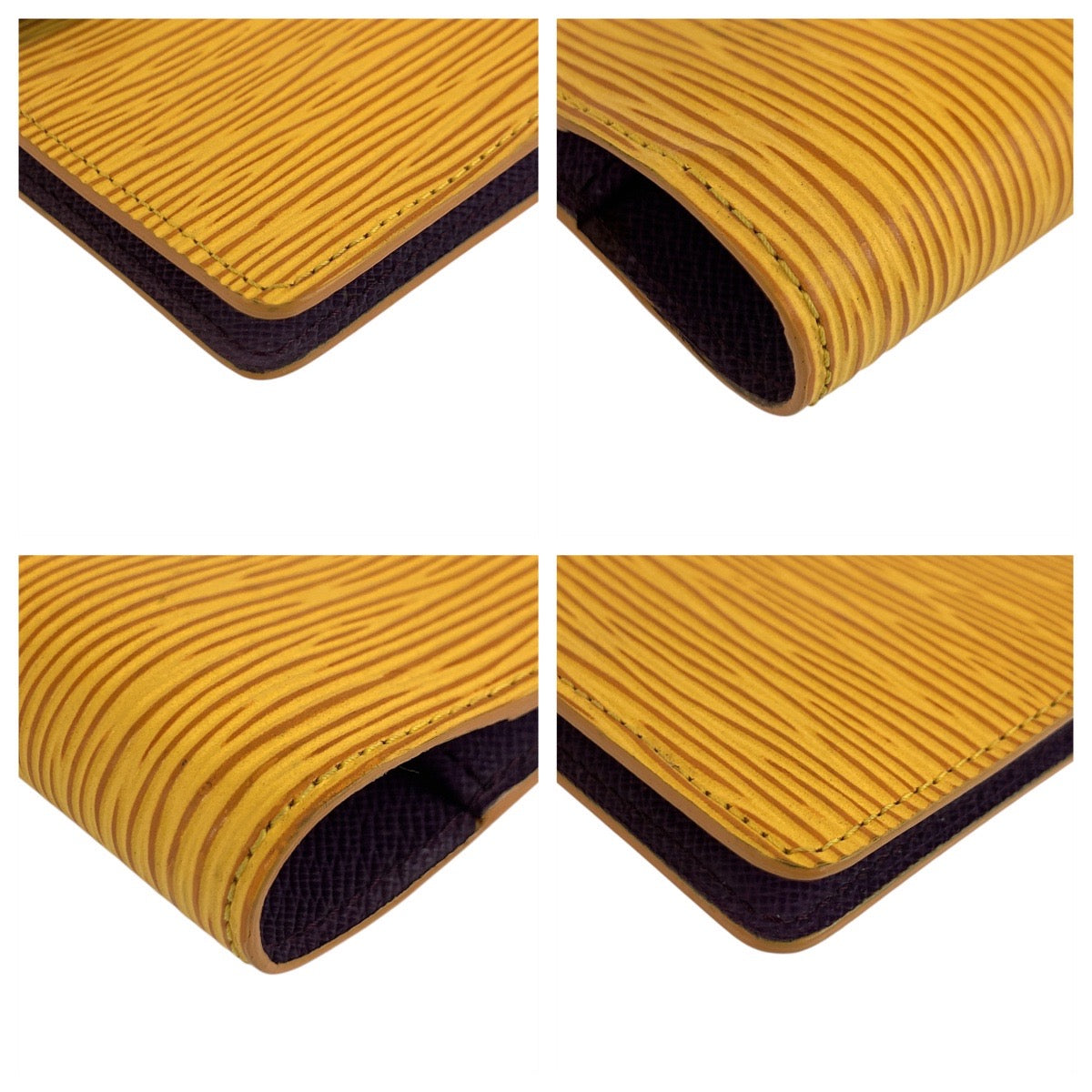 LOUIS VUITTON Notebook cover R20059 leather Tassili Yellow GoldMetal Epi Agenda PM Women