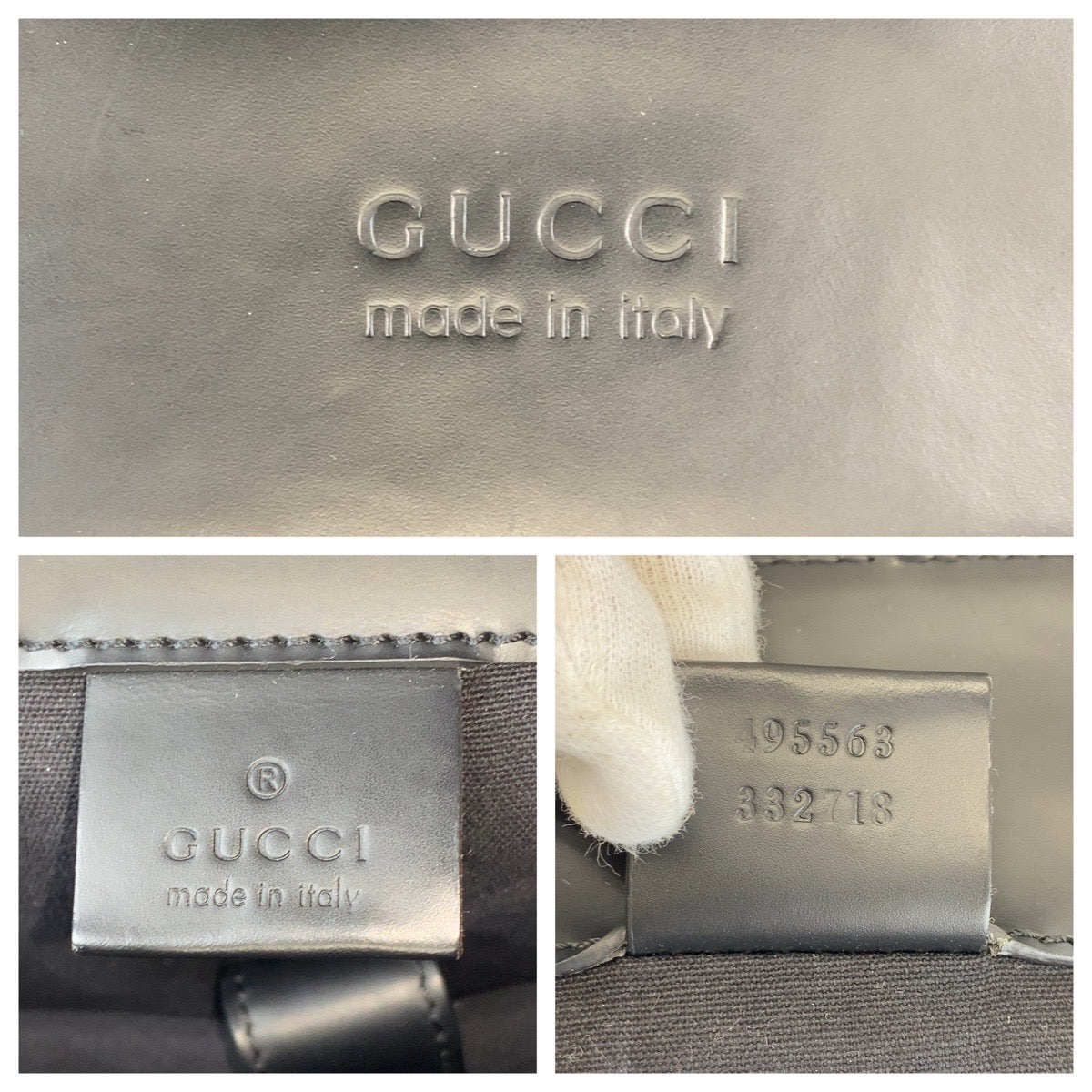 GUCCI Backpack 495563 GG Supreme Canvas Black Silver Metal Sherry line