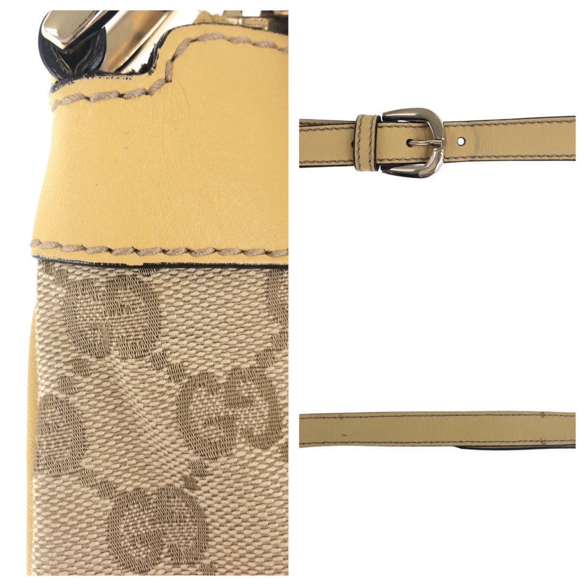 Gucci GG Canvas Leather Shoulder Bag