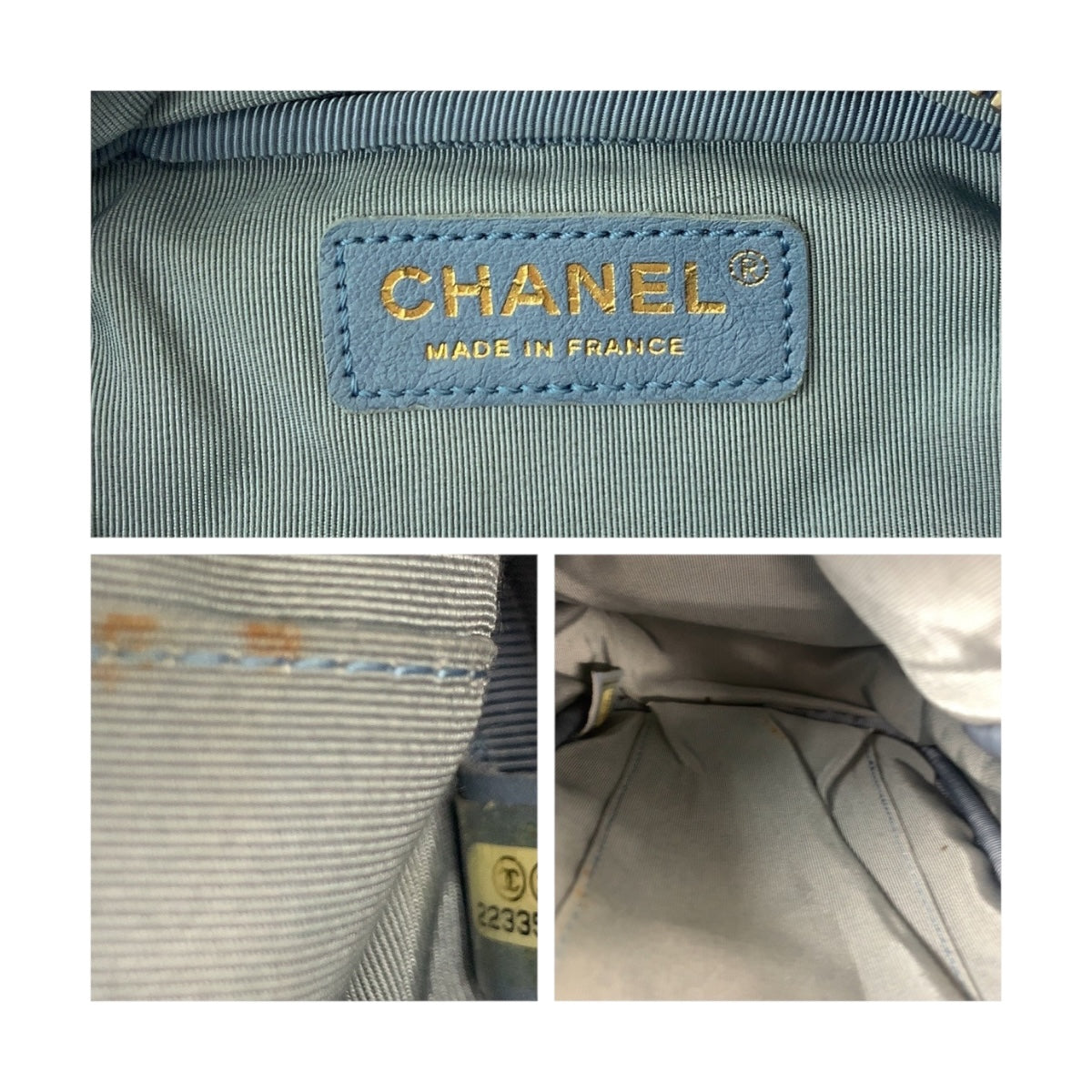 CHANEL Shoulder Bag denim Blue GoldMetal 2.55 quilting