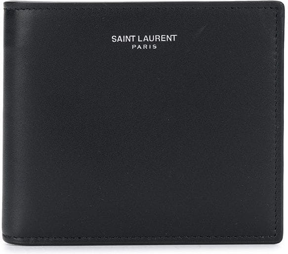 Luxury Saint Laurent Trending 2025 Men's Leather Bi-Fold Wallet in Black | 3963070U90N