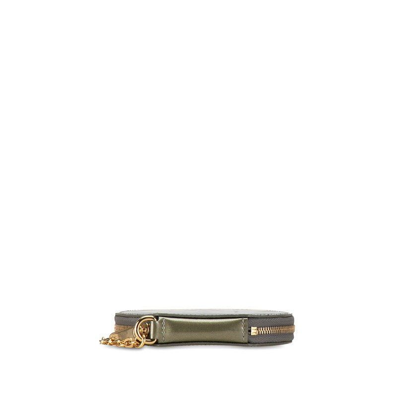 Louis Vuitton Monogram Vernis Portemoney Shapo Coin Case M91415 Grail Deco Light Olive Oil Patent Leather Louis Vuitton