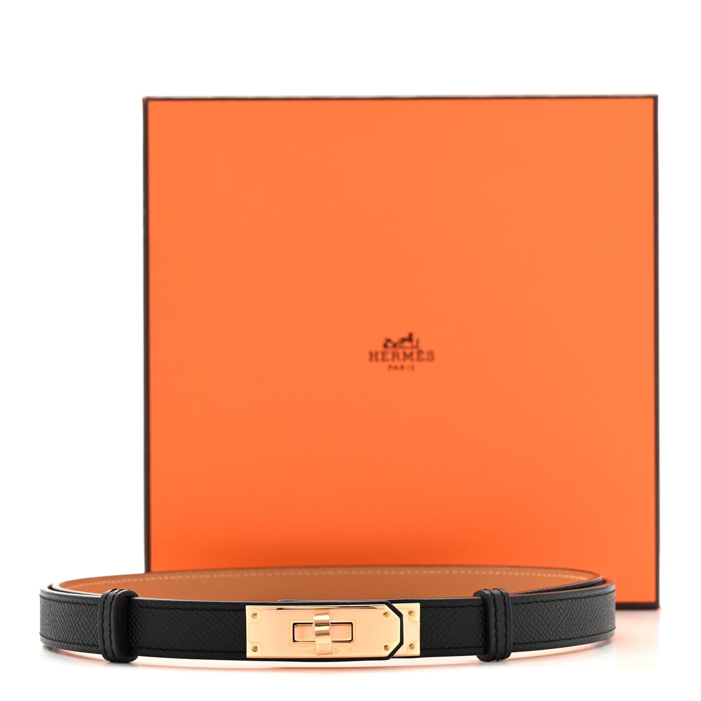 Hermes Epsom Kelly Belt Black