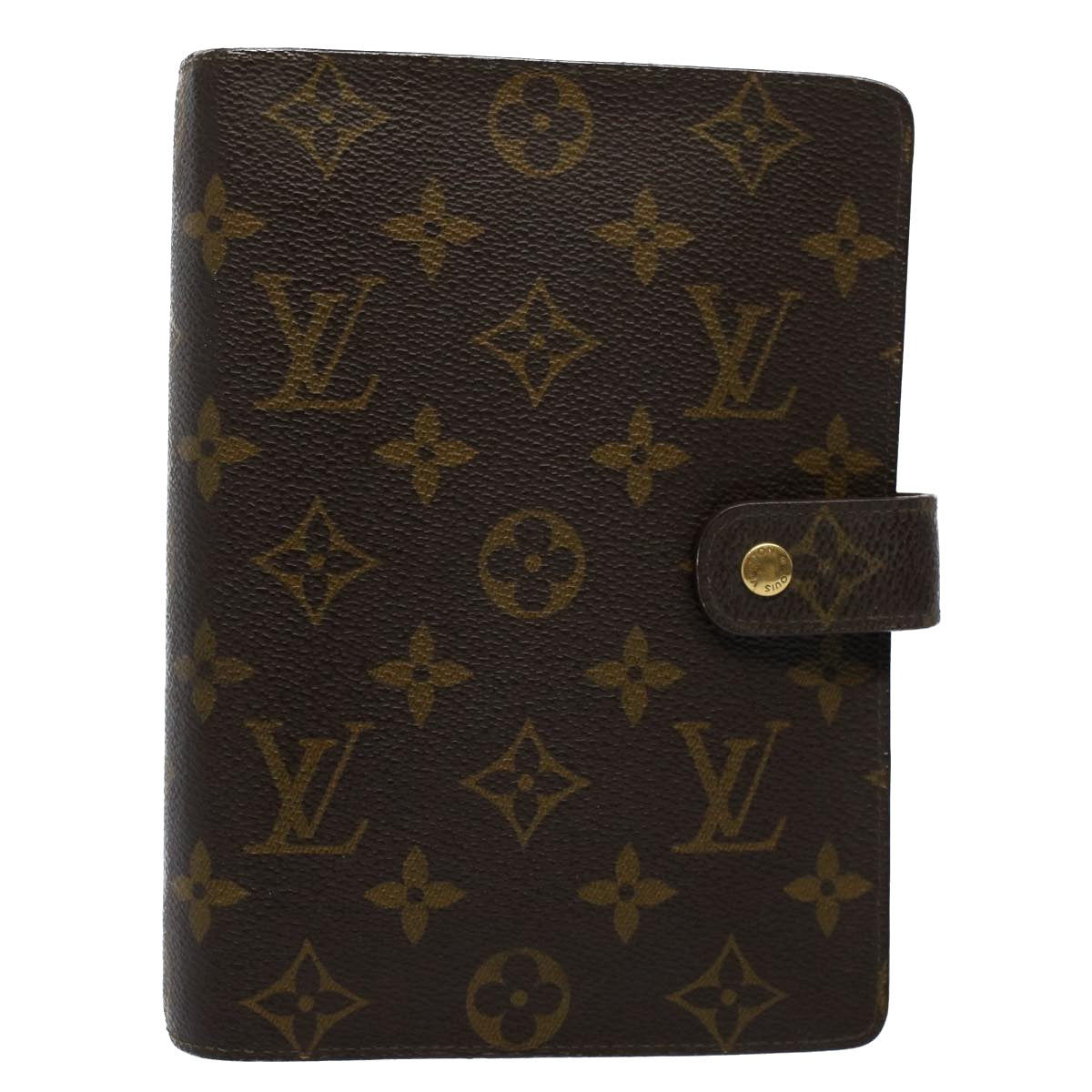 LOUIS VUITTON Monogram Agenda MM Day Planner Cover R20105 LV Auth 52924