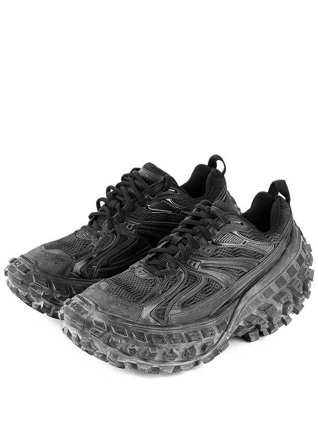 Luxury Balenciaga Trending 2026 Men's Mesh Rubber Defender Low Top Sneakers Black