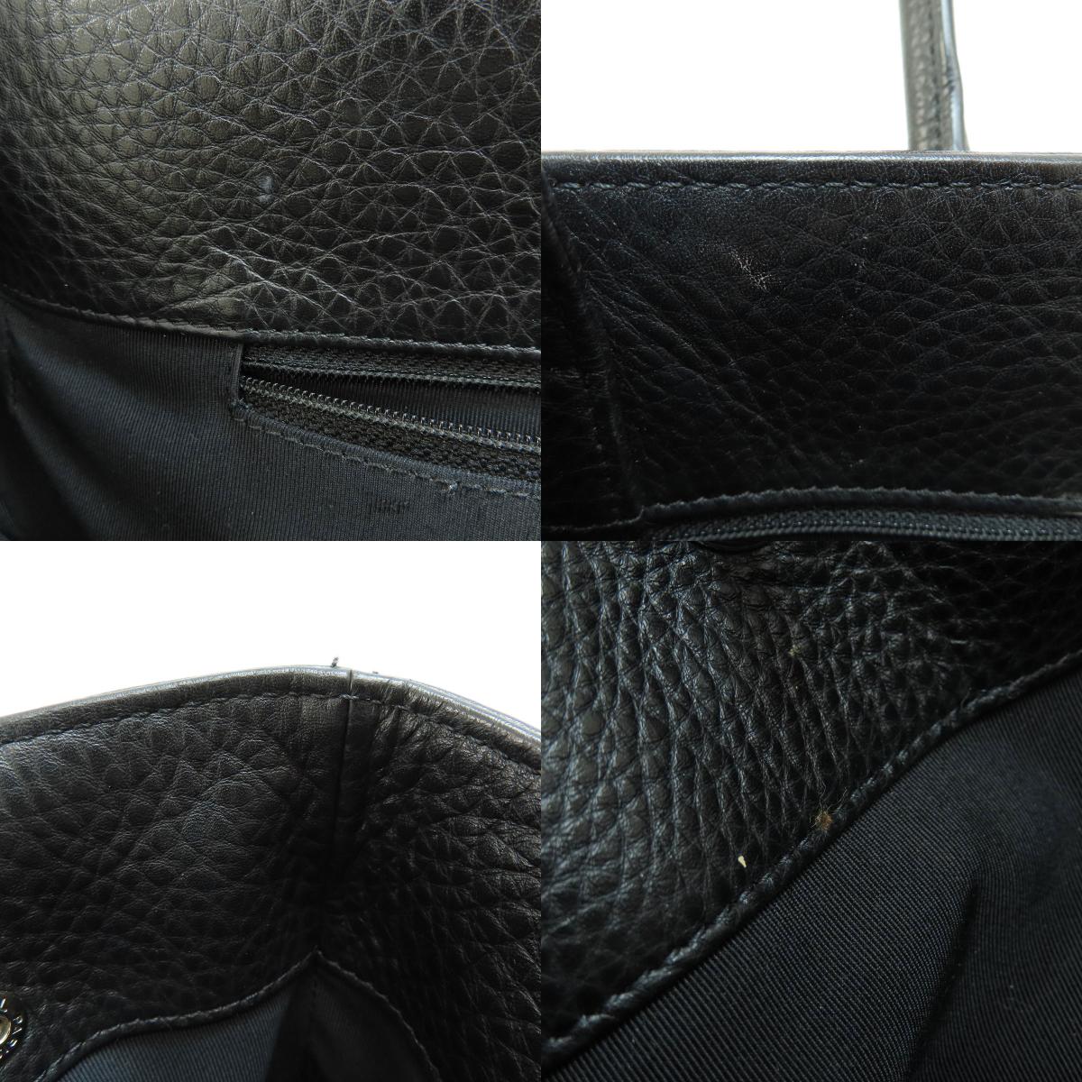 Chanel Executive Silver Hardware Tote Bag Calf Black