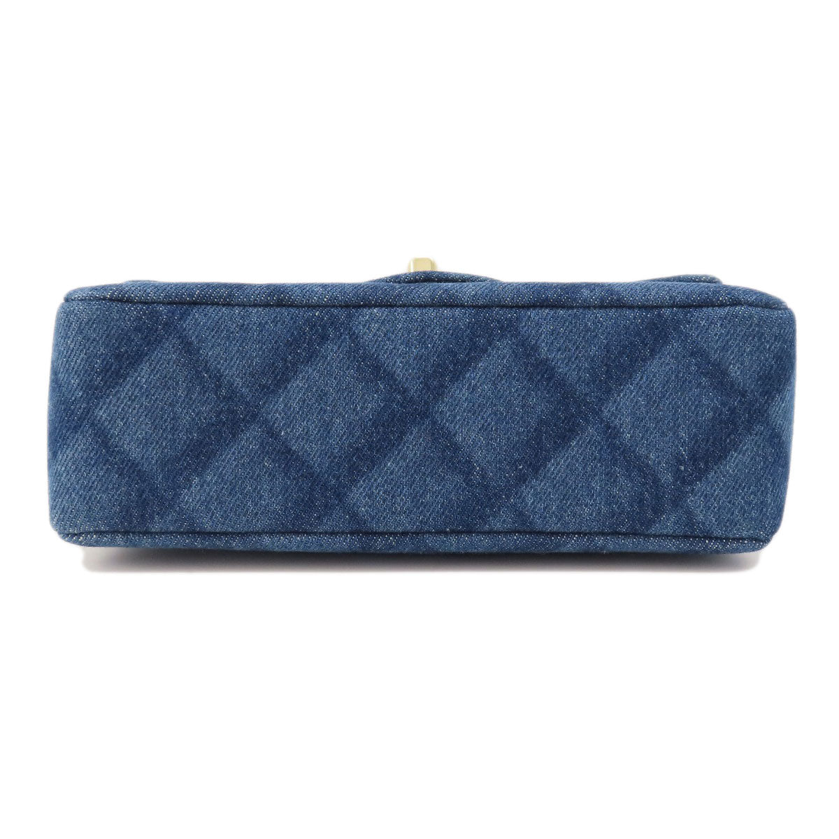 CHANEL Shoulder Bag denim blue ChainShoulder COCO Mark Gold Metal