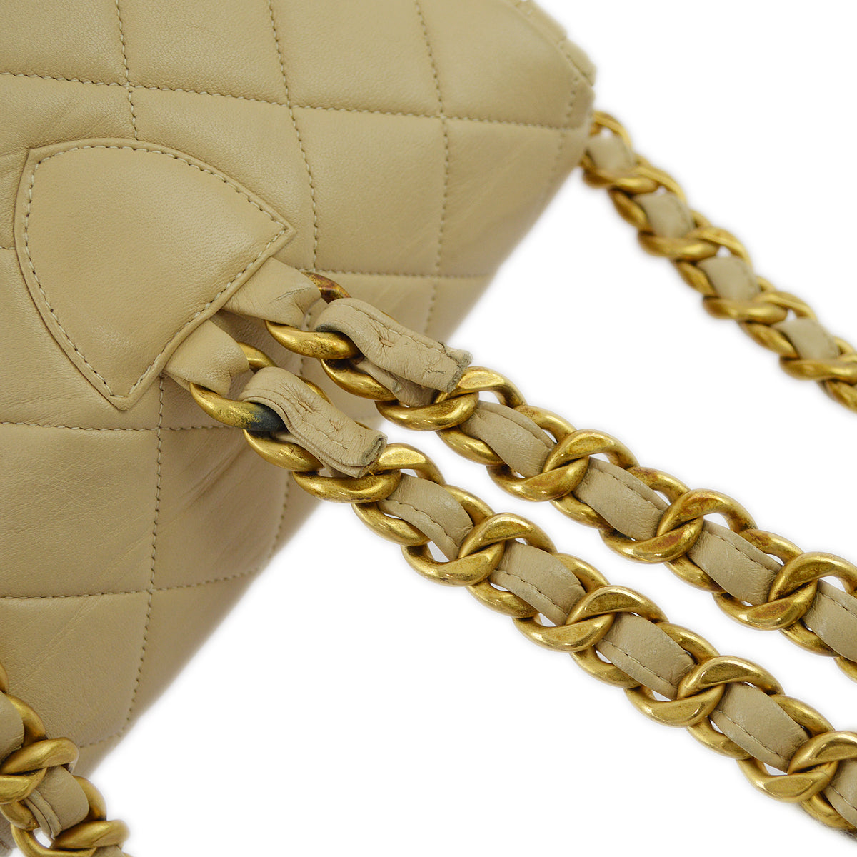 Chanel Beige Lambskin Duma Backpack Large